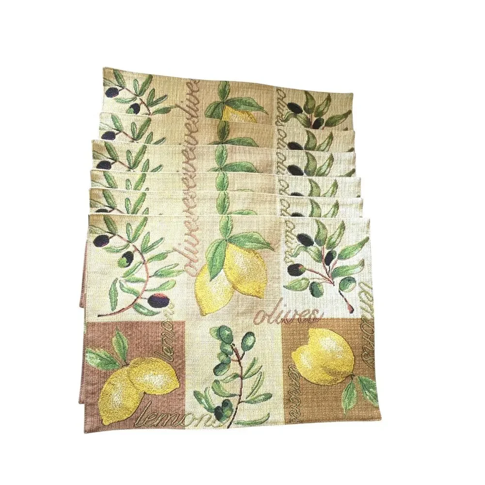 Vintage Set of 6 Place Mats Heavy Duty Fall Colors 19